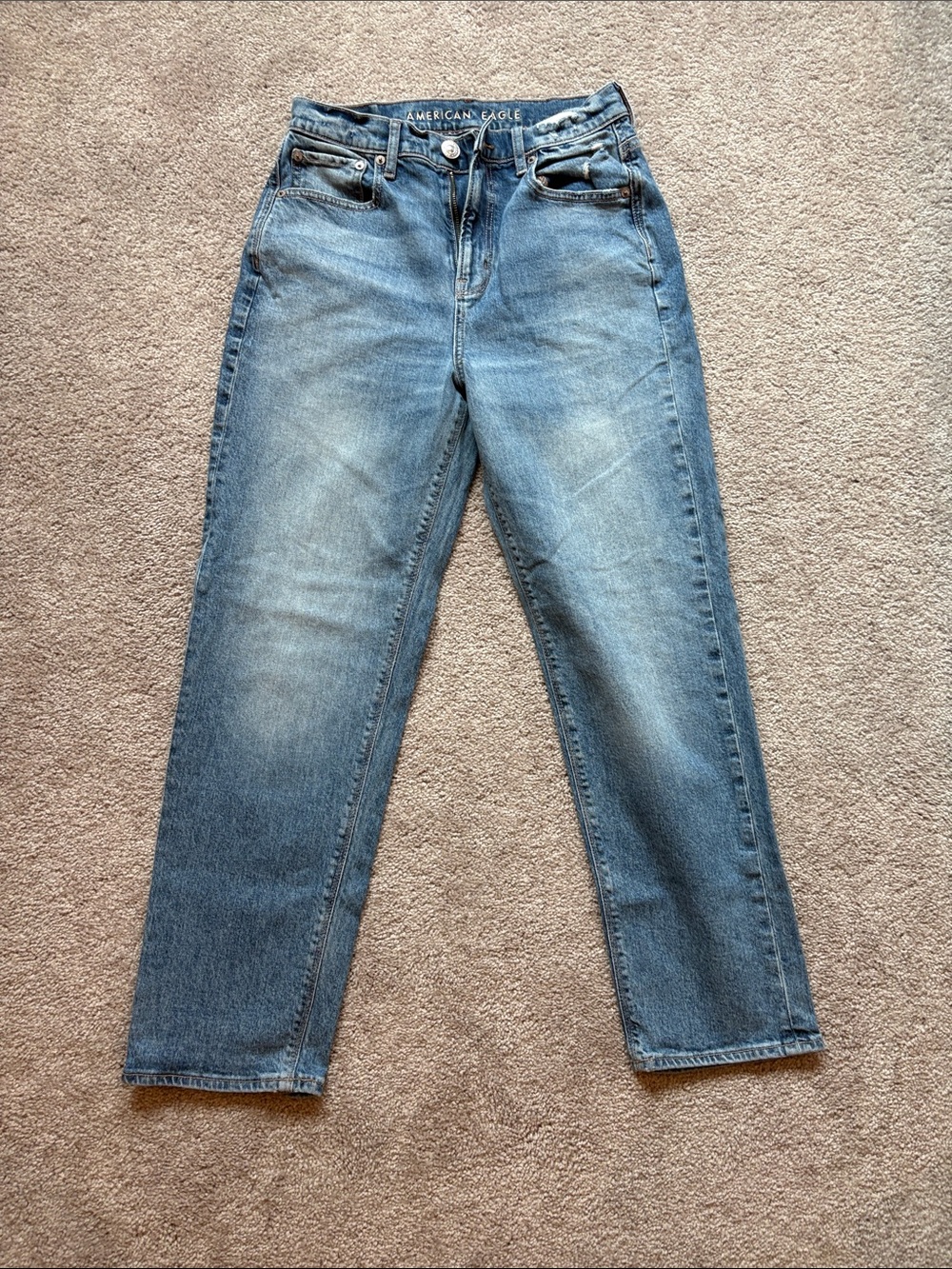 American Eagle High-Rise Straight Leg Jeans
